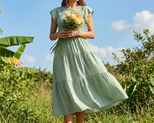 Modelagem profissional e produção inteligente criam roupas elegantes