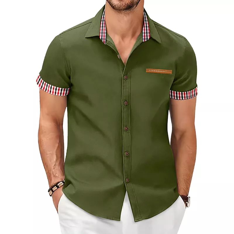 Business Commuting Slim Fit Short Sleeve Shirt