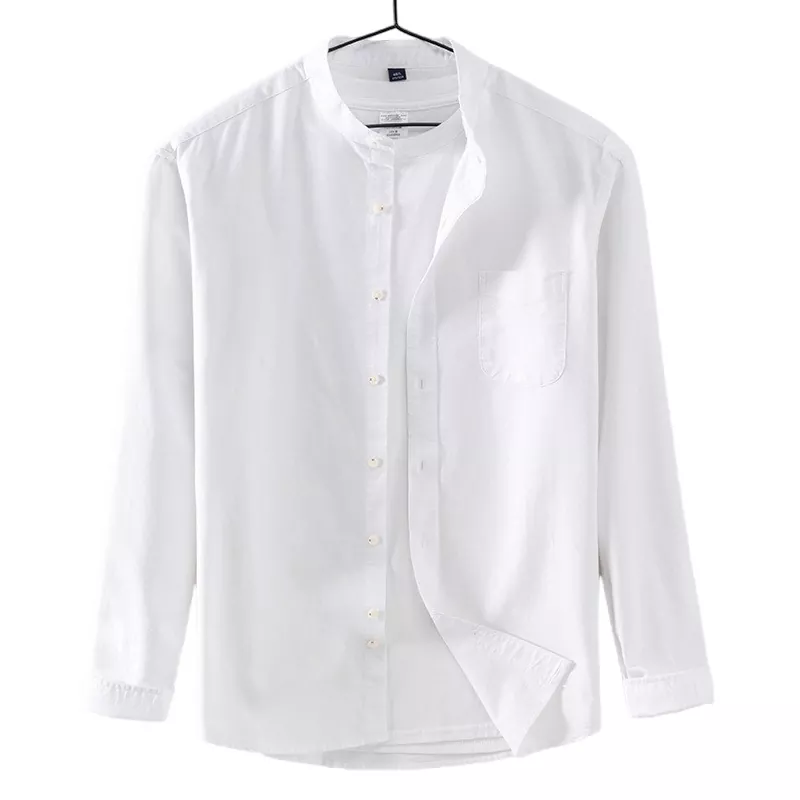 New Men's Cotton Casual Long Sleeve Shirt